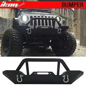 2007-2017 Jeep Wrangler Front Bumper Guard  Hood Grill Stainless