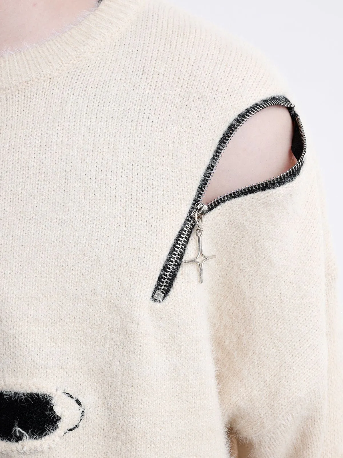 Aelfric Eden Diamond Star Zip Decoration Sweater