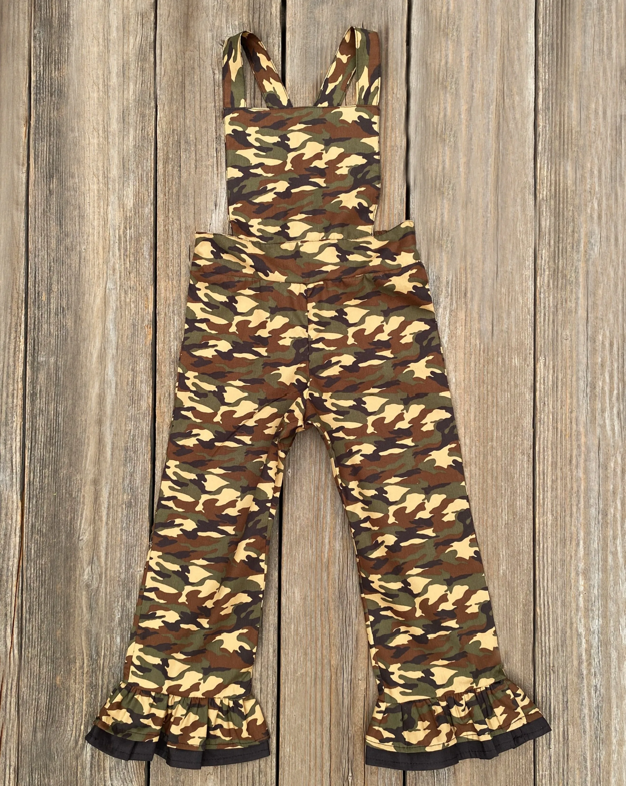 Camouflage Print Overalls