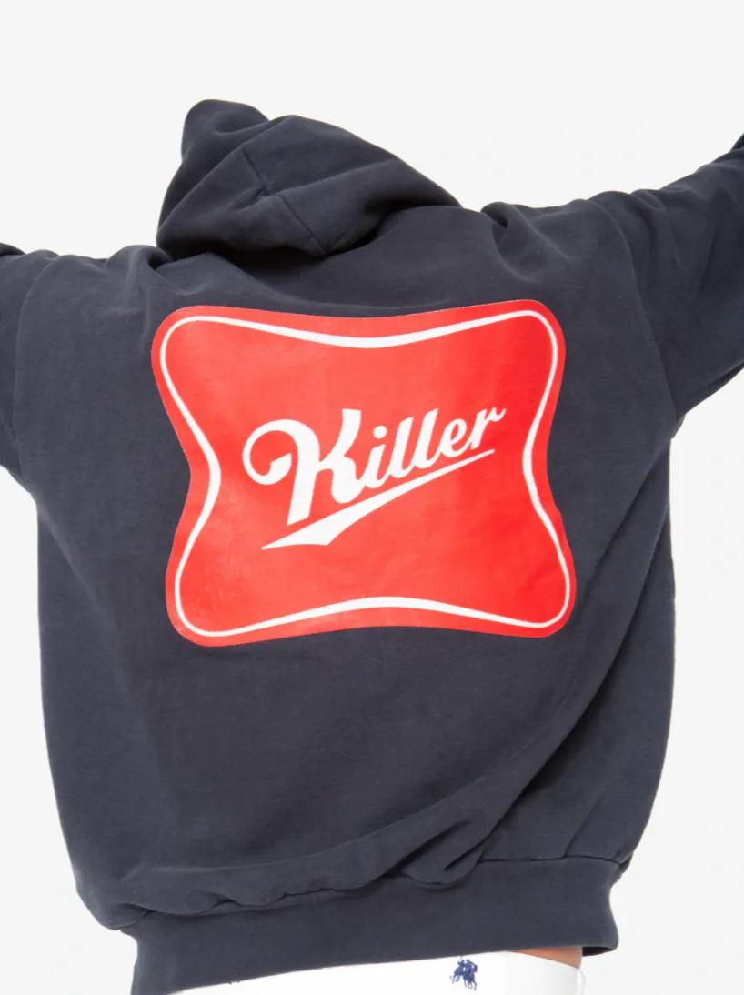 Cloney Lit/Killer Hoodie in Navy