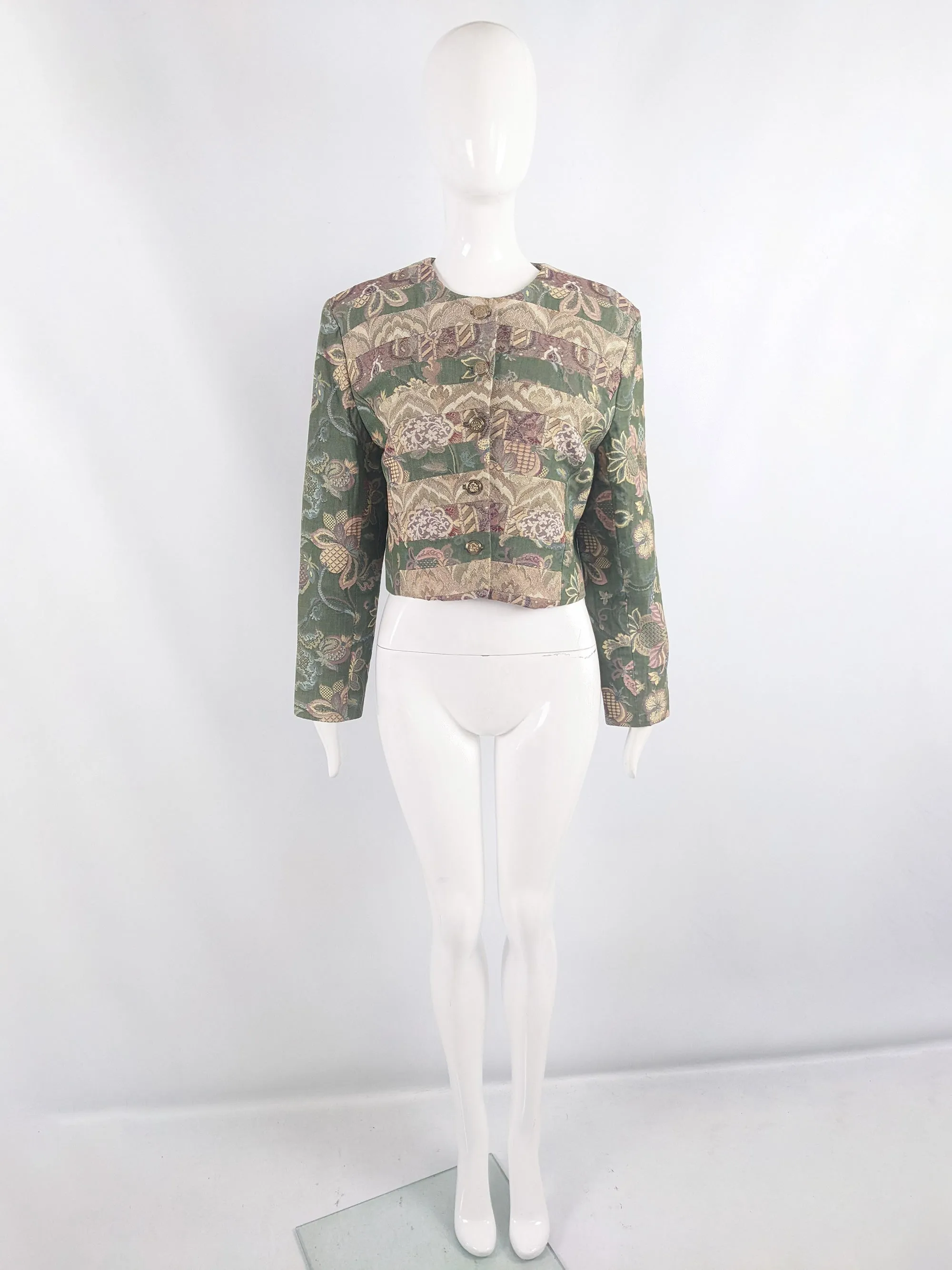 Jenny Edwards Moss Vintage Patchwork Tapestry Jacket, 1990s