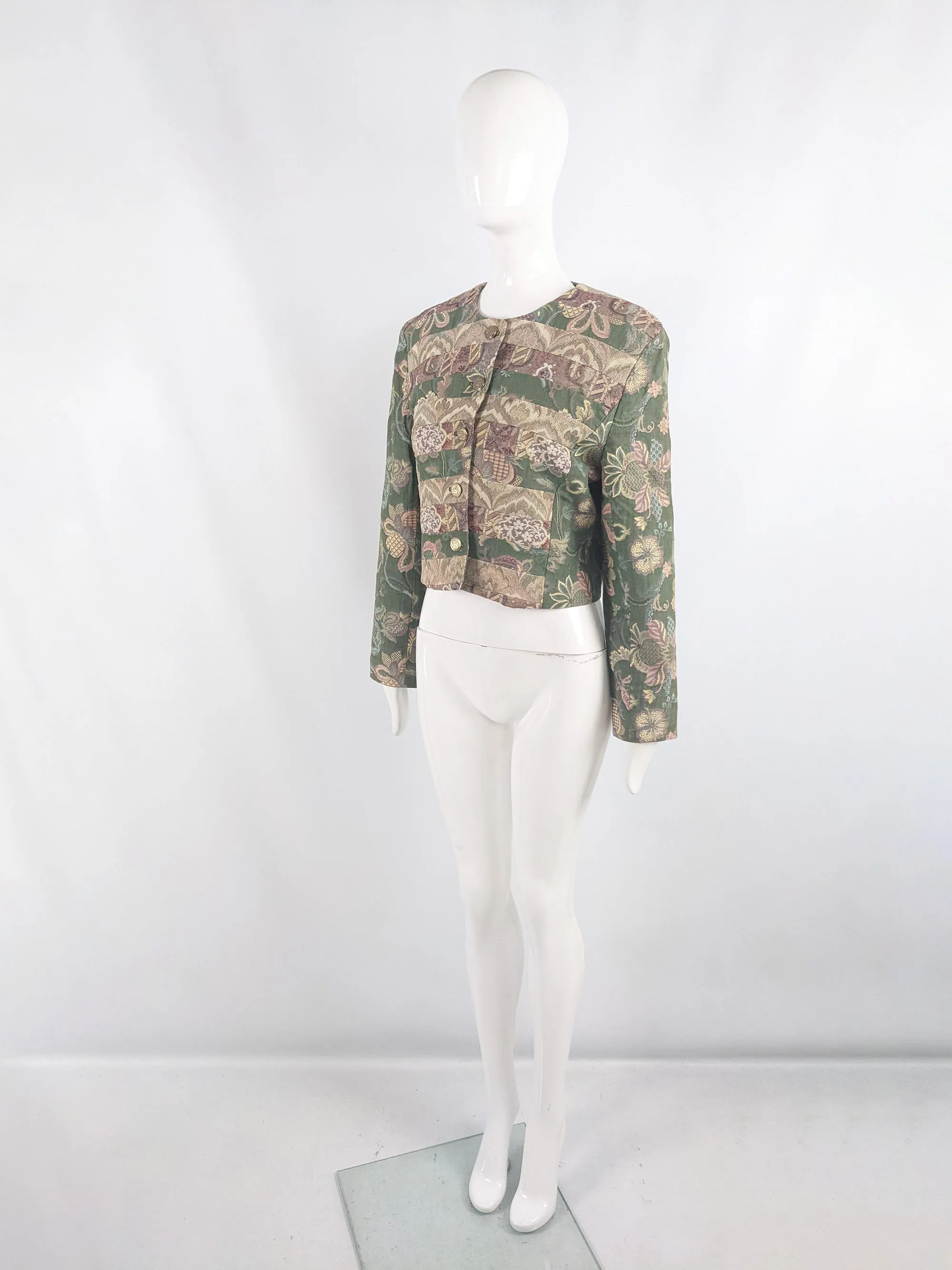 Jenny Edwards Moss Vintage Patchwork Tapestry Jacket, 1990s
