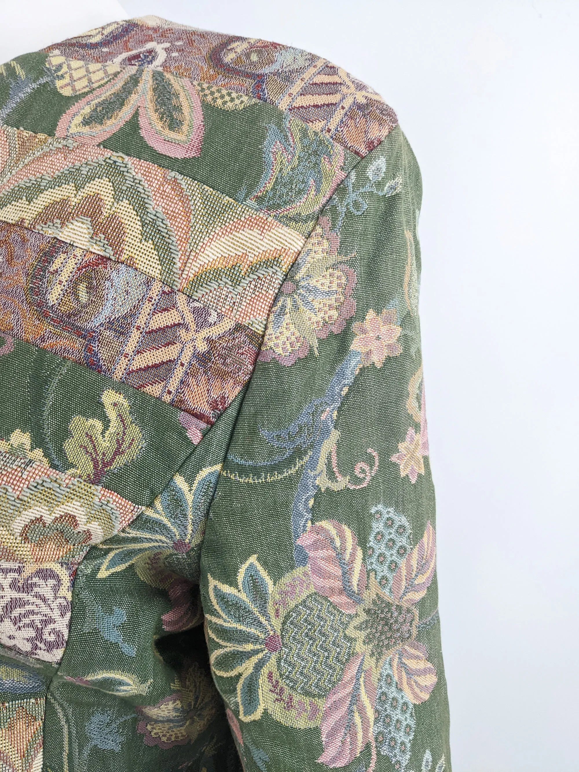 Jenny Edwards Moss Vintage Patchwork Tapestry Jacket, 1990s