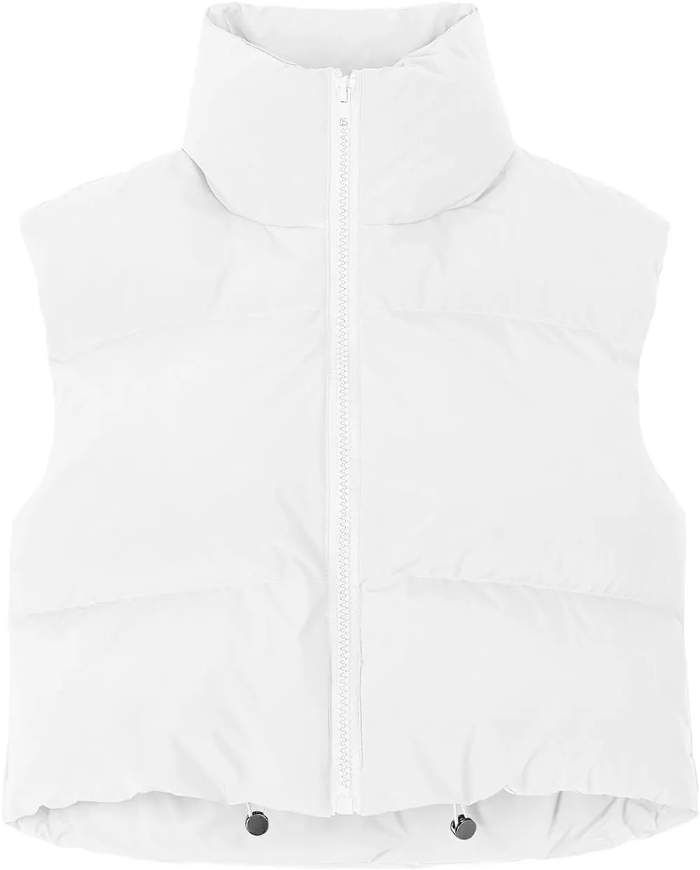 JZC Women's Crop Puffer Vest Lightweight Sleeveless Jacket 2024 Fashion Winter Outerwear Padded Gilet