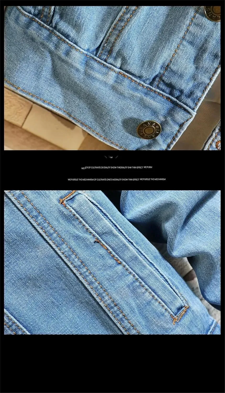 Men's Motorcycle Vintage Denim Jacket Men Casual Jeans Jackets Slim Fit Stretch Trucker Coats