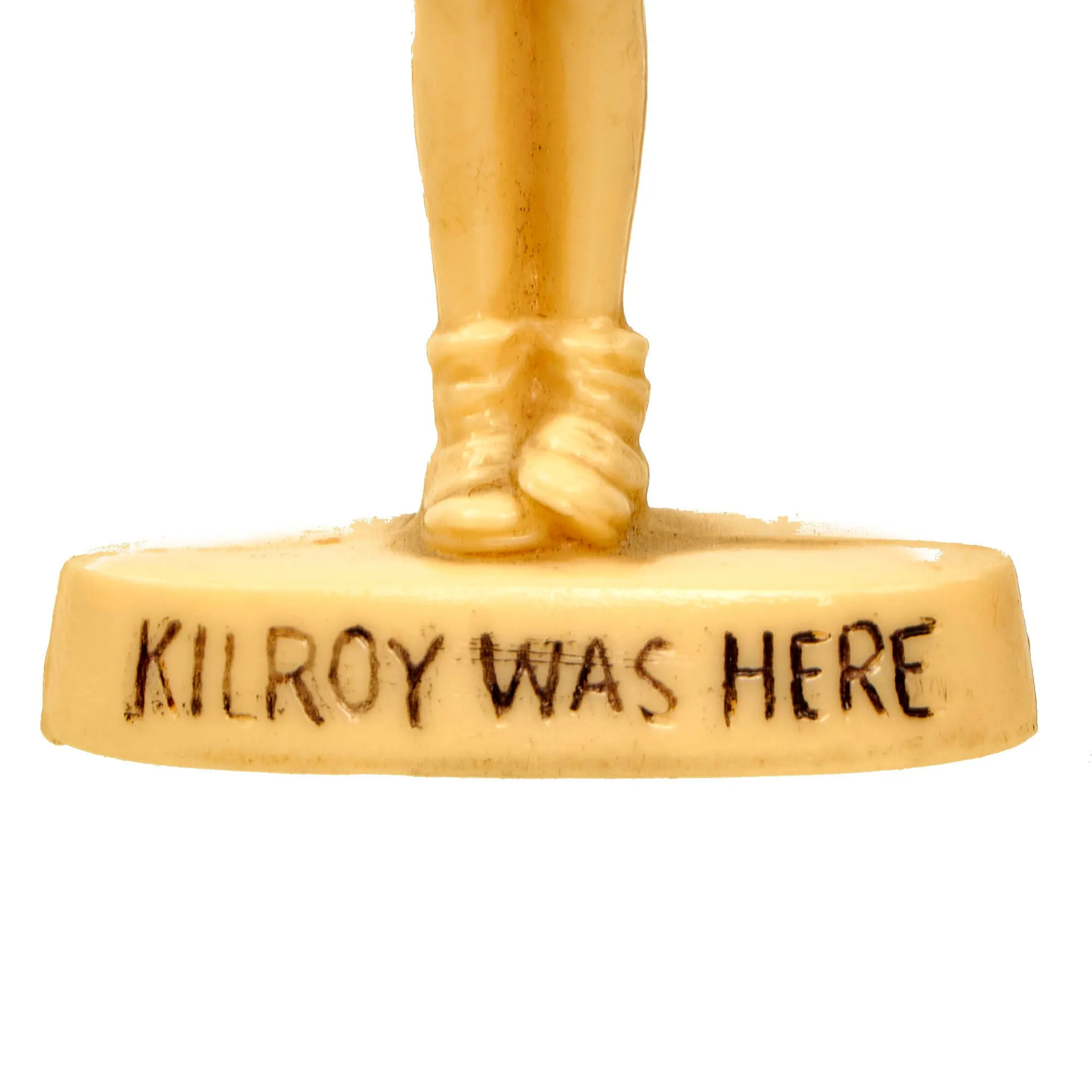 Original U.S. WWII Era “KilRoy Was Here” Small Pregnant Figurine by Hartland Plastics