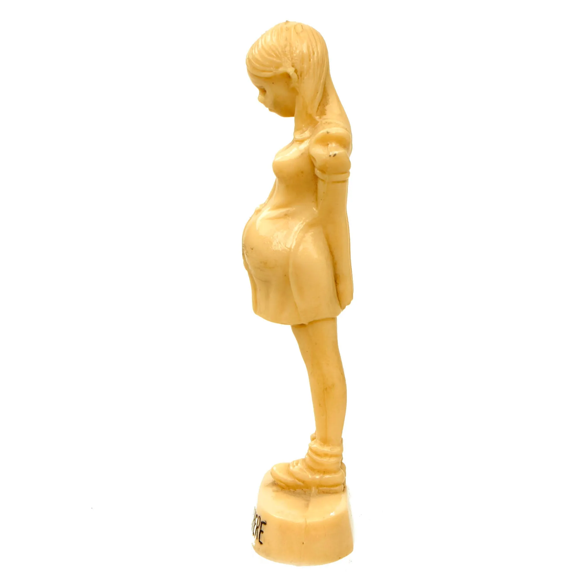 Original U.S. WWII Era “KilRoy Was Here” Small Pregnant Figurine by Hartland Plastics