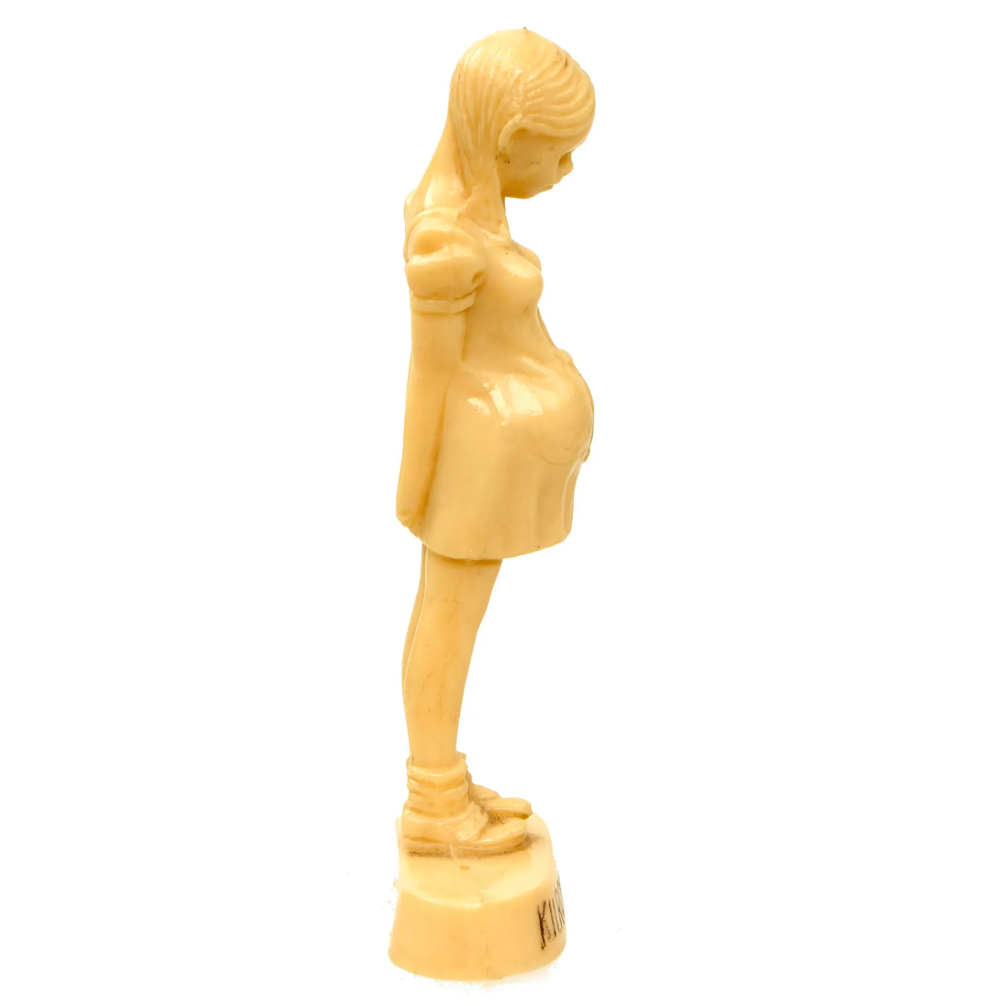 Original U.S. WWII Era “KilRoy Was Here” Small Pregnant Figurine by Hartland Plastics