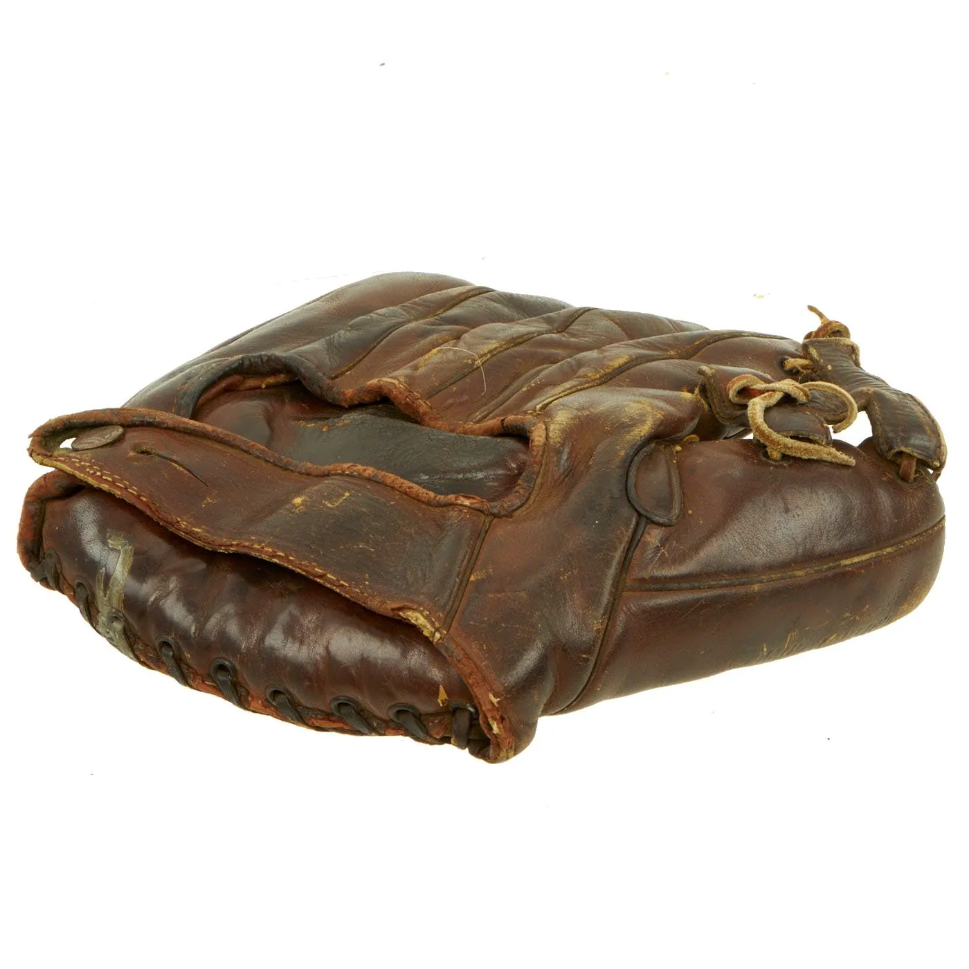 Original WWII U.S. Navy Baseball Glove and Ball with Signed Photo