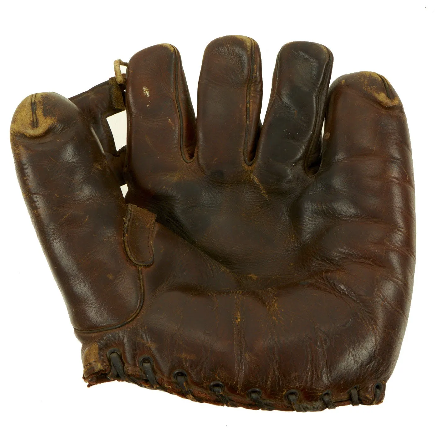 Original WWII U.S. Navy Baseball Glove and Ball with Signed Photo