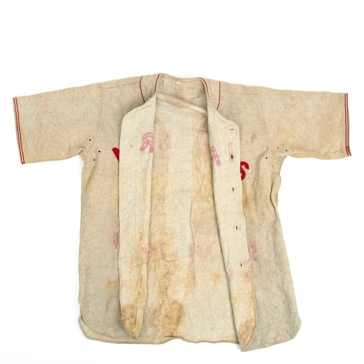 Original WWII USMC Marine Baseball Jersey with U.S. 1945 Dated First Baseman Glove
