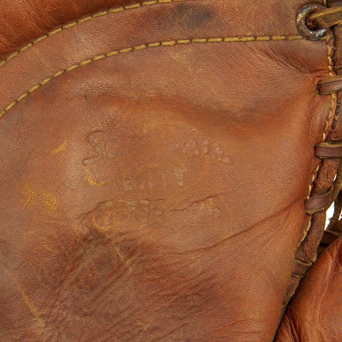 Original WWII USMC Marine Baseball Jersey with U.S. 1945 Dated First Baseman Glove