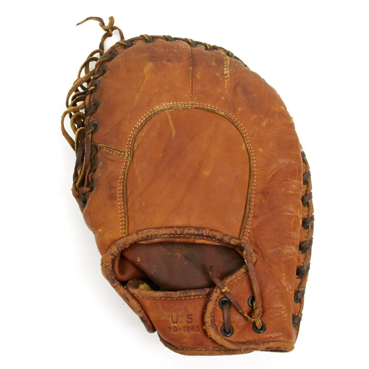 Original WWII USMC Marine Baseball Jersey with U.S. 1945 Dated First Baseman Glove