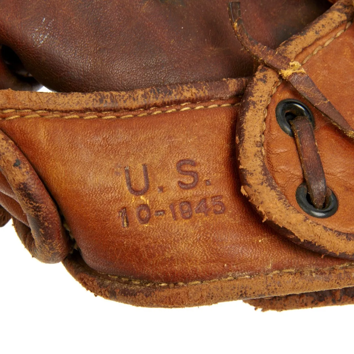 Original WWII USMC Marine Baseball Jersey with U.S. 1945 Dated First Baseman Glove