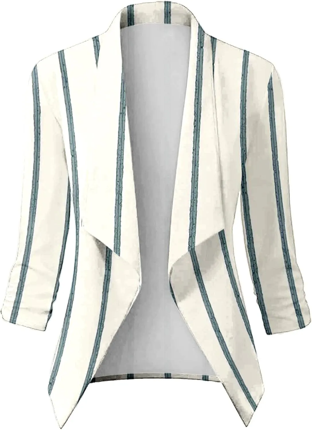 PeQAQ Casual Blazer Jacket Women Trendy Long Sleeve Open Front Work Office Blazers 2023 Lapel Button Business Jacket Coats
