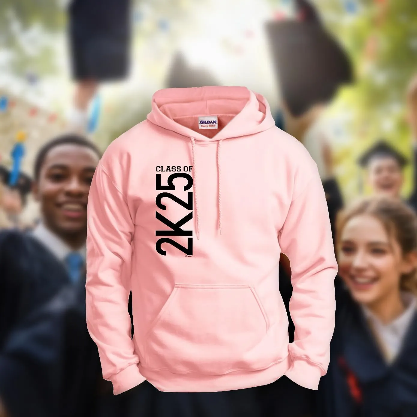 ThisWear 2025 Graduation Class of 2K25 Graduation Long Sleeve Hoodie Sweatshirt