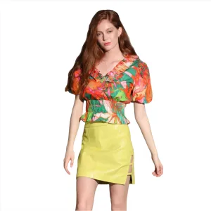 Walter Baker Corteza Skirt in Key Lime